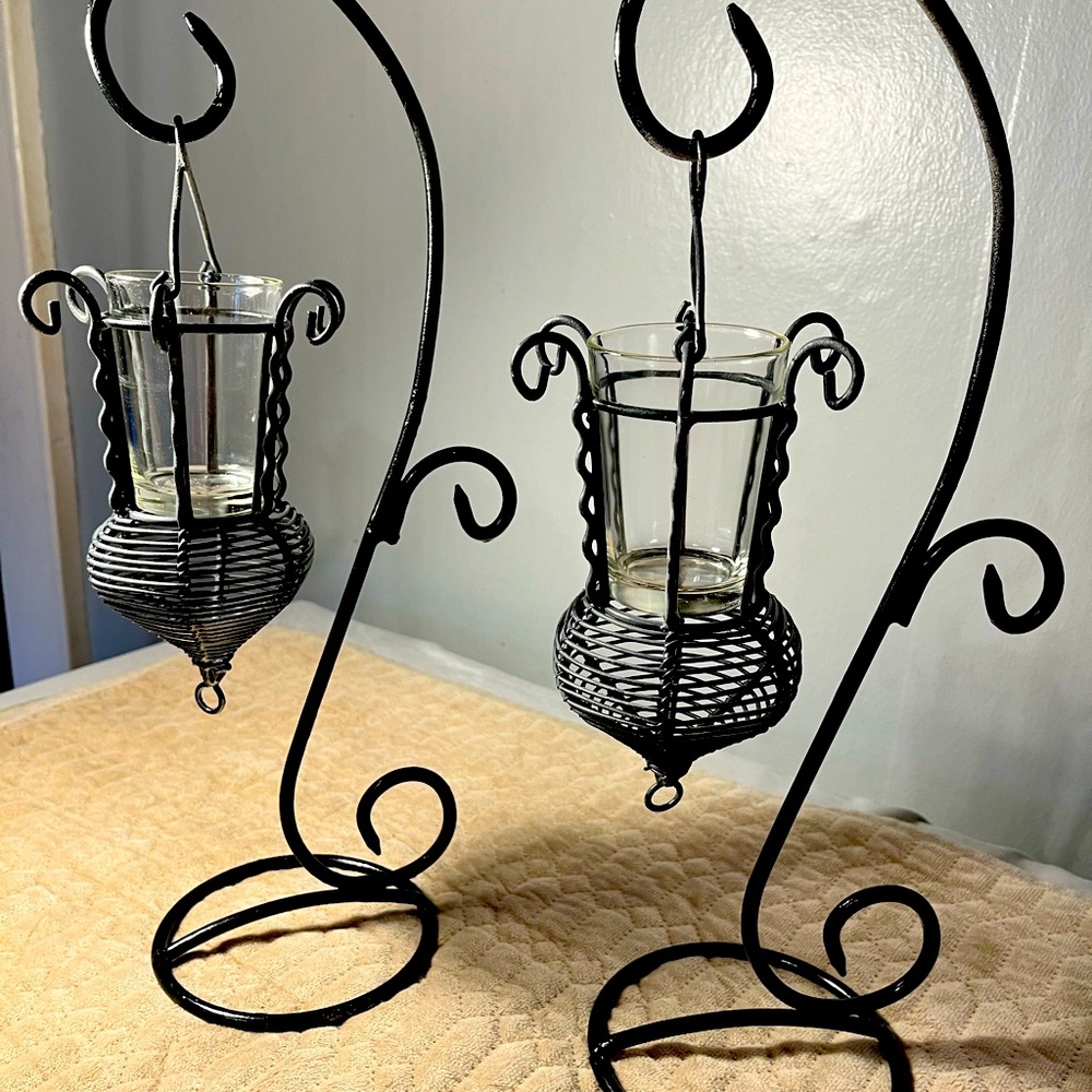 Metal candle holders